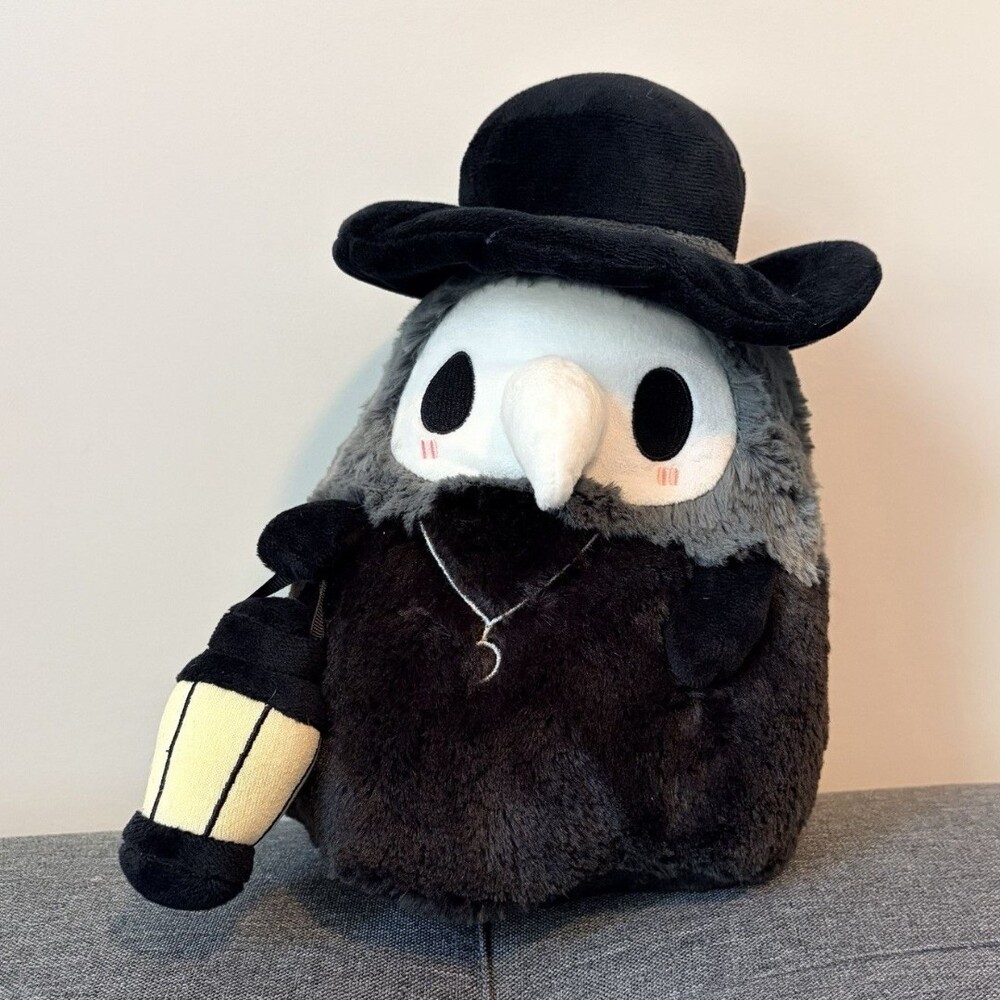 Squishable Plague Doctor Plush Stuffed Animal Black Gray White